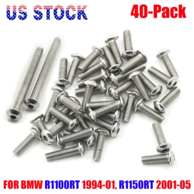 Kit de tornillos de perno de carenado de acero inoxidable para BMW R1100RT R1100 RT 1996-2000 2001 Foto 1 de 4
