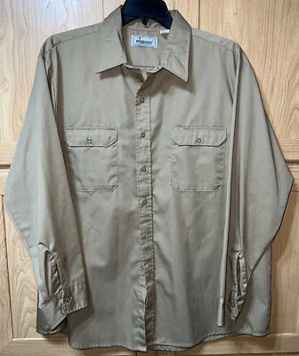 Camisa Roebucks Perma-Prest Abotonada Manga Larga Para Hombre Talla 2XL Hecha en EE. UU. Foto 1 de 4