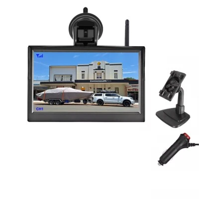 Wireless 5" Car Rear View Monitor 12/24v For Truck Trailer 2.4GHz Camera - image 1 of 4