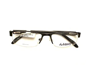 Realtree Eyeglasses Frames R496 BLK Black Square Full Rim 55-17-145 - Picture 1 of 3