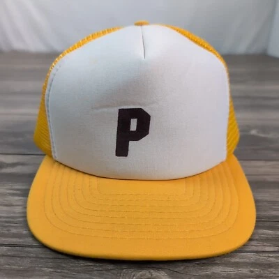 Gorra de béisbol vintage estilo piratas de Pittsburgh estilo Snapback amarilla y blanca  Foto 1 de 4