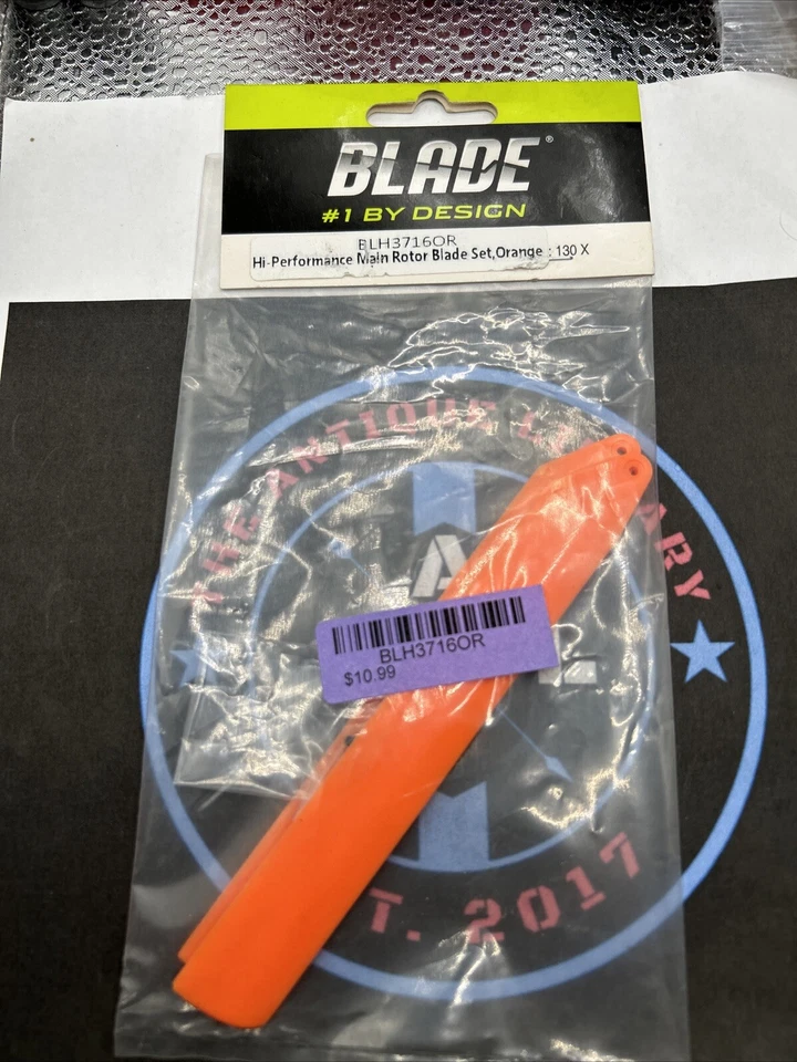 Blade. BLH3715OR Fast Flight Rotor Blade Set. Orange. 130X - Image 1 of 1