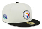 Pittsburgh Steelers Fitted New Era 59Fifty Super Bowl Patch Chrome Cap Hat