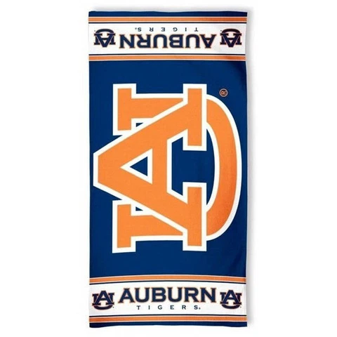 AUBURN TIGERS BEACH TOWEL 30"x60 Wincraft NWT "100% Cotton College University Cover