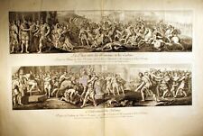 "Römer und Sabiner" Zwei Original Kupferstiche 1729 von Simonneau nach Romain