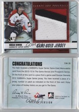 2012 ITG Heroes and Prospects Subway Super Series Game-Used 1/1 Duncan Siemens