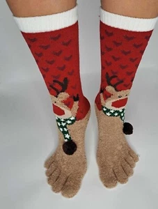 Mujeres Hombres Esponjosos Acogedores Cama Dormir Calcetines Invierno Cálidos Calcetín Navidad Medias Regalo - Imagen 1 de 2