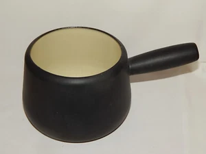 Stieltopf Metall matt schwarz beschichtet innen emailliert im Boden gemarkt - Picture 1 of 8