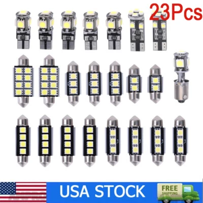 23x Canbus LED Car Interior Inside Light Dome Trunk Map License Plate Lamp Bulb - Image 1 of 4