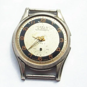 Noworking CARLA ANTIMAGNETIC 15 J. HERREN SCHWEIZER UHR FÜR TEILE ODER REPARATUR - Bild 1 von 8
