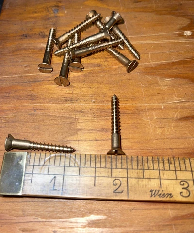 Wood Screws Slotted Flat Head Bronze # 8 X 1-1/4 Cover