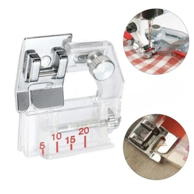 Adjustable Width Foot for Sewing Machines Bias Binding & Raw Edge Processing - Image 1 of 4
