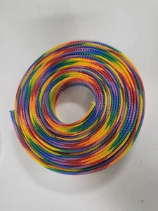 25 FT 3/4" RAINBOW PET EXPANDO SLEEVING BRAID - Picture 1 of 2