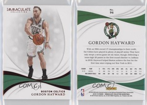 2018-19 Panini Immaculate Red /35 Gordon Hayward #96