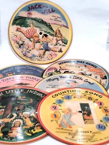 Vtg The Record Guild of America Illustrated Records 7 childrens 6.5" records - Imagen 1 de 16