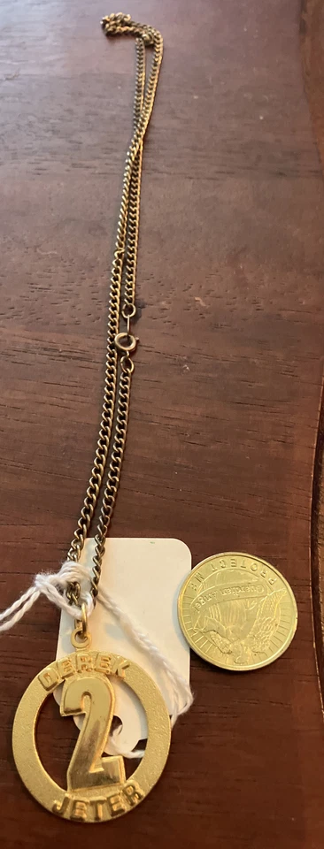 New York Yankees Derek Jeter #2 Pendant With Gold Tone Necklace - Image 1 of 1