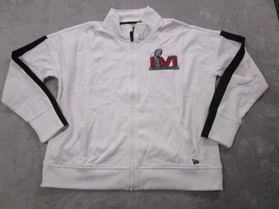 Chaqueta Super Bowl LVI para mujer XL blanca NFL fútbol cremallera completa New Era Foto 1 de 4