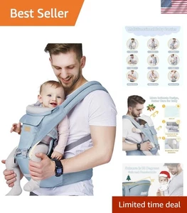 All-in-One Baby Carrier with Hip Seat and Adjustable Fit - Perfect for Parents - Picture 1 of 10