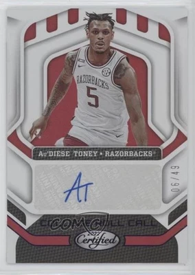 2022-23 Panini Chronicles Draft Picks Purple /49 Au'Diese Toney #CRC-ATO Auto - Image 1 of 2