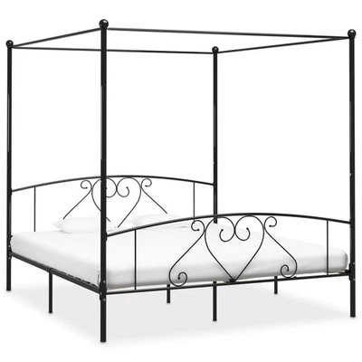 Estructura de Cama con Dosel de Metal Somier Multicolor Multitamaño vidaXL - Imagen 1 de 4