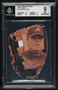 2004 Fleer Showcase Hot Gloves Chipper Jones #4HG BGS 9 MINT HOF - Picture 1 of 3