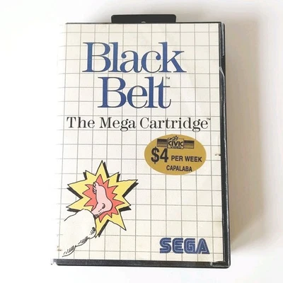 Black Belt SEGA Master System Complete Boxed w Manual PAL *Tested* Ex Rental  - Image 1 of 4