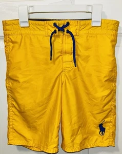 Polo Ralph Lauren Swim Trunks Bright Yellow & Mesh Liner Boy's Size Small (8) - Picture 1 of 6