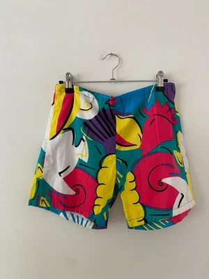 Pantalones Cortos de Surf Hawaianos Originales JAMS Años 80 De Colección Raros Nuevos con Motivo de Concha Grandes Foto 1 de 4