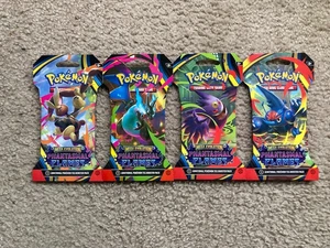 2025 POKEMON PHANTASMAL FLAMES 4 SEALED SLEEVED BOOSTER PACK ART SET LOT 4 PACKS - Picture 1 of 2