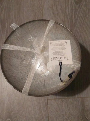 Set of 4 AKCAM Turkish Glass GOLD & SILVER Glitter Bowls Holiday Shimmer - Image 1 of 4