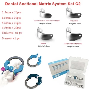 Juego de sistema de matriz seccional dental abrazadera de matriz C2 para guarnición Palodent V3 - Imagen 1 de 15