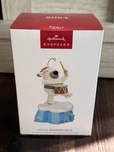 2024 Little Drummer Bear Hallmark Keepsake Ornament Magic Light - Picture 1 of 2