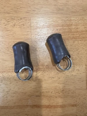 Vintage Dia Compe Tandem Stoker Stud Stub Lever  Pair Drop Bar Brown Fixie Grip - Image 1 of 4