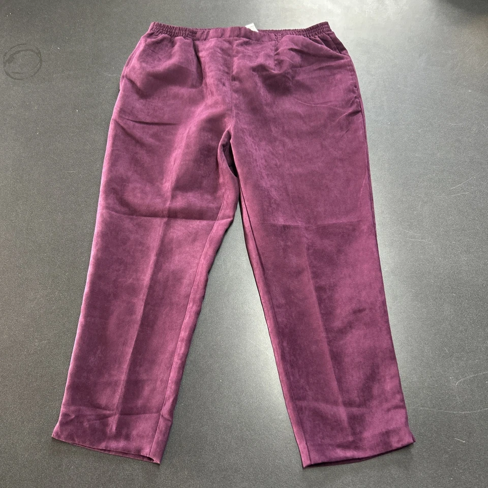 Pantalones de microgamuza púrpura para mujer talla PXL drapers y demonios ajustados espectaculares elásticos Foto 1 de 4