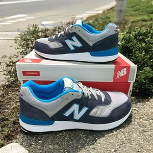 NIB Sz 12D New Balance 610 Navy Suede Gray Mesh Light Blue (Accent) Men’s NEW - Picture 1 of 11