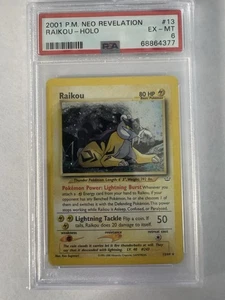 PSA 6 EX-MT Raikou Neo Revelation Holo Rare Pokemon Card 13/64 - Picture 1 of 9
