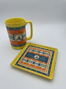St Labre Indian School 2020 Friends Society Mug & Plate - Yellow Gold Accent - Picture 1 of 6