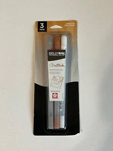 Sakura Gelly Roll Gratitude Medium Bold 3 Pens Gray/Brown/White # 50352 NIB! - Picture 1 of 2