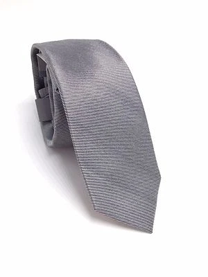 $75 Nick Cannon Hombres Corbata Informal Gris Negro Rayas Ajustada Corbata 60x2.5 Foto 1 de 4