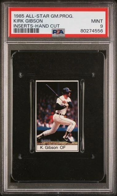 1985 All-Star Game Program Inserts Kirk Gibson Tigers graded PSA 9 Mint Pop 2 - Image 1 of 1