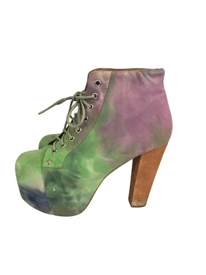 Jeffrey Campbell Lita-Fab women Size 8M Colorful  High Heel Ankle Boots shoes - Image 1 of 4