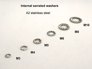 Internal Serrated Locking Washers A2 Stainless Steel DIN 6978. Shakeproof  - Picture 1 of 21