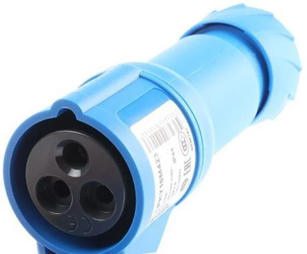 1 x Merlin Gerin PratiKa Series, IP44 Blue Cable Mount 2P+E Industrial Power Soc - Image 1 of 1