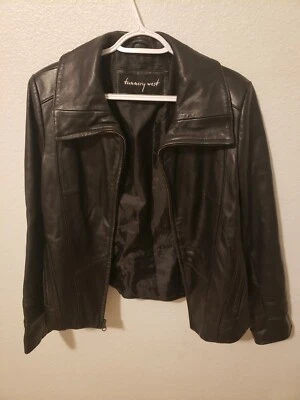 Tannery West Black Leather Jacket Women's Medium G-III Apparel  - Image 1 of 4
