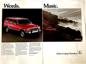 1987 Jeep Cherokee 4x4 Two Page Print Ad - Picture 1 of 3