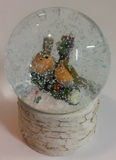 Gisela Graham Robin Snow Globe Christmas Decoration VGC
