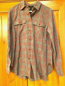 Top abotonado a cuadros J Crew - Gris - Rojo - Blanco - Súper lindo - Nuevo con etiquetas - Imagen 1 de 5