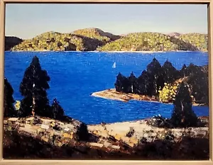 Conrad Buff - Lago de California con aguas azules profundas - Pintura al óleo - Imagen 1 de 8