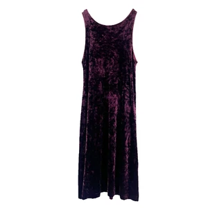 Vintage Betsey Johnson Crushed Velvet Dress Burgundy Sleeveless 90s Size S - Picture 1 of 8