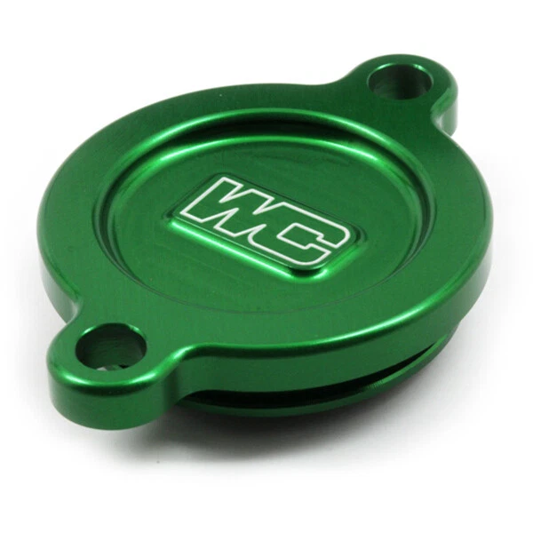 Works Connection Kawasaki KX250F 17-24 Green Oil Filter Cover - image 1 of 1